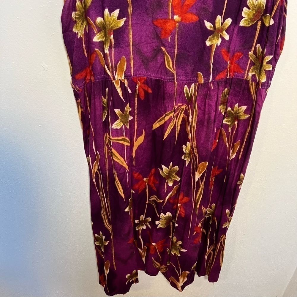 Vintage Caribou Sleeveless Dress Purple Floral - Picture 9 of 10